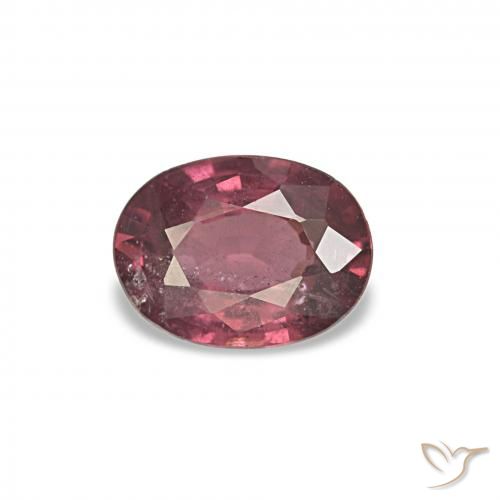 Granato rodolite Rosso scuro naturale da 0.86 ct, Taglio ovale, VS