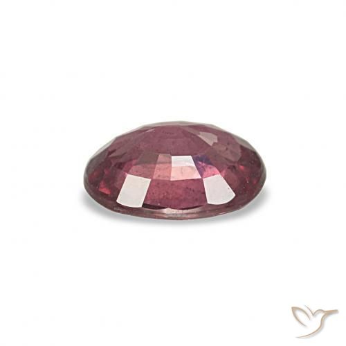 Granato rodolite Rosso scuro naturale da 0.86 ct, Taglio ovale, VS