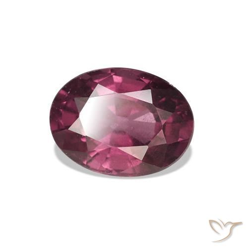 Granato rodolite Rosso lampone naturale da 1.02 ct, Taglio ovale, VS
