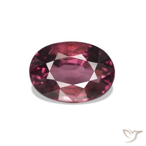 Granato rodolite Medium Dark-Purple naturale da 1.21 ct, Taglio ovale, VS