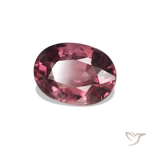 Granato rodolite Magenta-rosa scuro Dark naturale da 1.02 ct, Taglio ovale, VS
