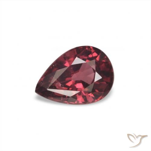 Granato rodolite Vino Rosso Profondo naturale da 1.01 ct, Forma a pera, VS-SI