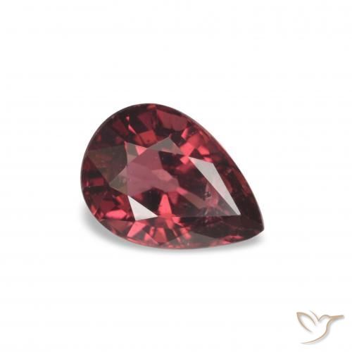 Granato rodolite Vino Rosso Profondo naturale da 1.01 ct, Forma a pera, VS-SI