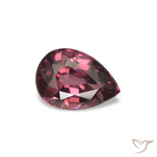 Granato rodolite Rosso medio naturale da 1.14 ct, Forma a pera, VS
