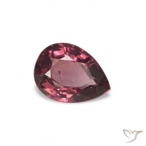 Granato rodolite Tono viola-rosso naturale da 0.91 ct, Forma a pera, VS