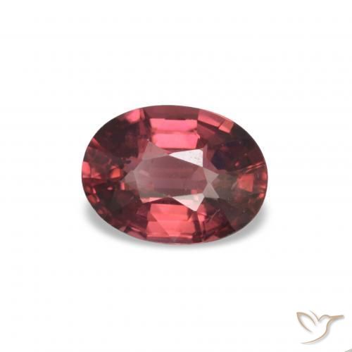 Granato rodolite Rosso scuro naturale da 1.09 ct, Taglio ovale, VS