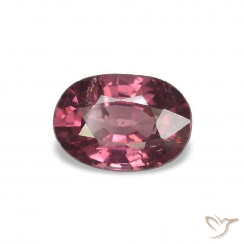 Granato rodolite Medium Dark-Red naturale da 1.07 ct, Taglio ovale, VS-SI