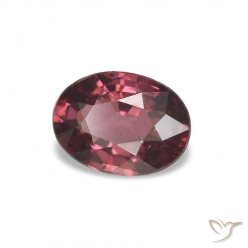 Granato rodolite Medium Dark-Red naturale da 1.06 ct, Taglio ovale, VS-SI