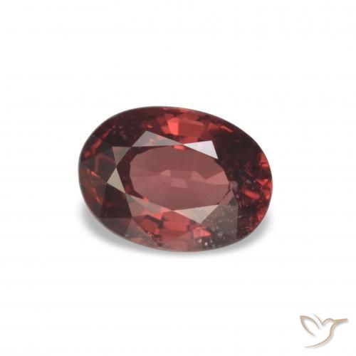 Granato rodolite Rosso scarlatto profondo naturale da 1.08 ct, Taglio ovale, VS