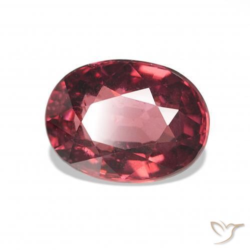 Granato rodolite Rosso purpureo naturale da 1.12 ct, Taglio ovale, VS-SI