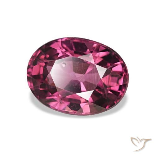Granato rodolite naturale rosso da 1,25 ct, taglio ovale, VS-SI