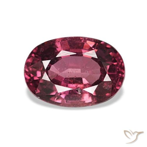 Granato rodolite naturale rosso da 1,23 ct, taglio ovale, VS-SI
