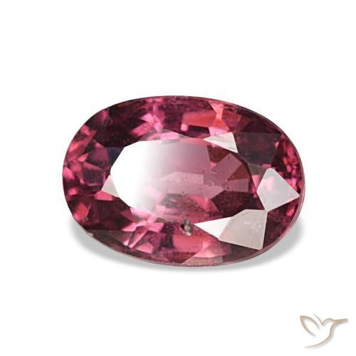 Granato rodolite naturale rosso da 1,23 ct, taglio ovale, VS-SI