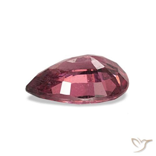 Granato rodolite naturale rosso da 0,80 ct, taglio a pera, VS