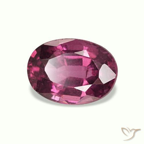 Granato rodolite naturale porpora da 1,10 ct, taglio ovale, VS