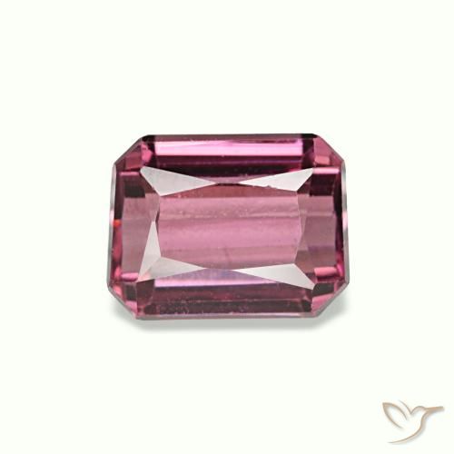 0.86ct rosso granato rodolite, taglio smeraldo, VVS-VS