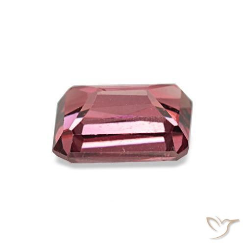 Granato rodolite naturale rosso da 1,09 ct, taglio smeraldo, VS