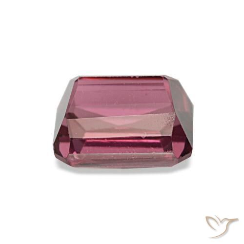 Granato rodolite naturale rosa da 1,18 ct, taglio smeraldo, VS