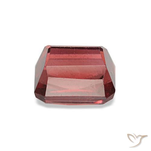 Granato rodolite naturale rosso da 1,17 ct, taglio smeraldo, VS