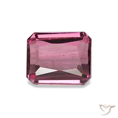 Granato rodolite naturale rosso da 1,17 ct, taglio smeraldo, VS