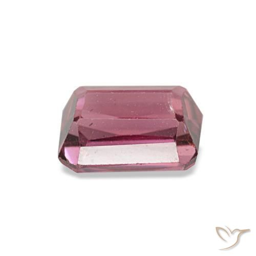 Granato rodolite naturale rosso da 0,89 ct, taglio smeraldo, VS