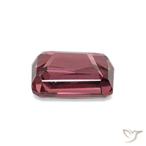 Granato rodolite naturale rosso da 0,93 ct, taglio smeraldo, VS