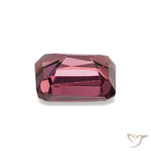 Granato rodolite naturale rosso da 1,21 ct, taglio smeraldo, VS