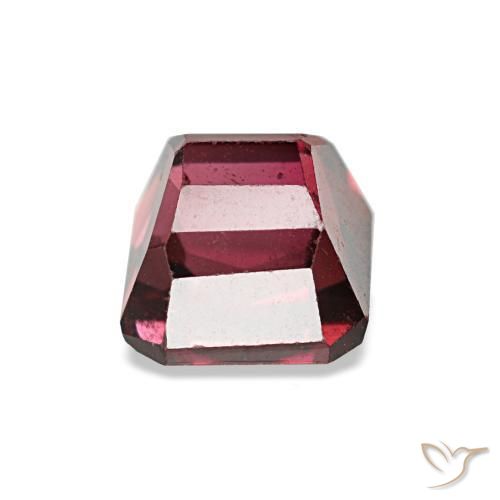 Granato rodolite naturale rosso da 1,44 ct, taglio smeraldo, VS