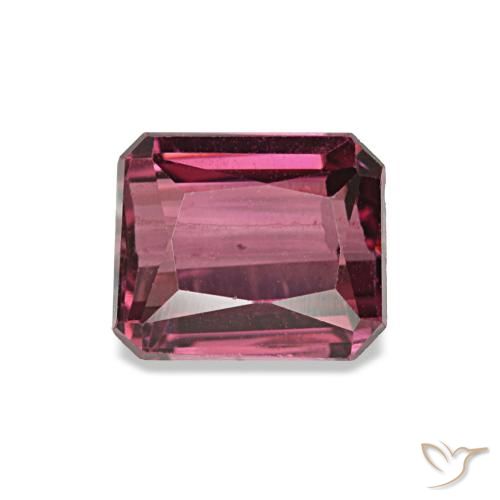 1.27ct rosa granato rodolite, taglio smeraldo, VS
