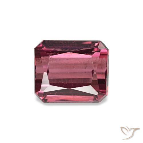 1.19ct rosso granato rodolite, taglio smeraldo, VVS-VS