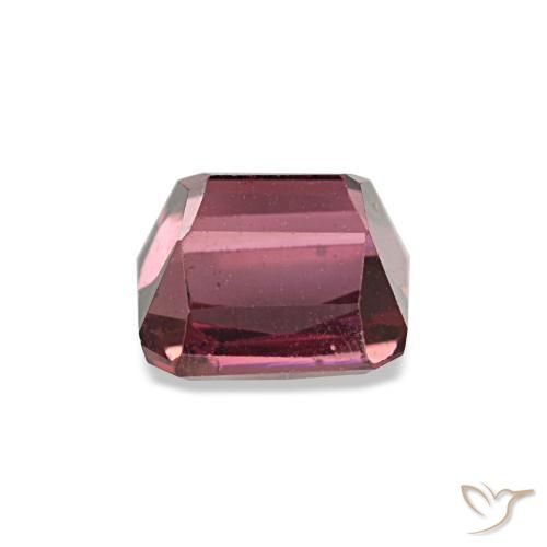 Granato rodolite naturale rosso da 0,98 ct, taglio smeraldo, VS