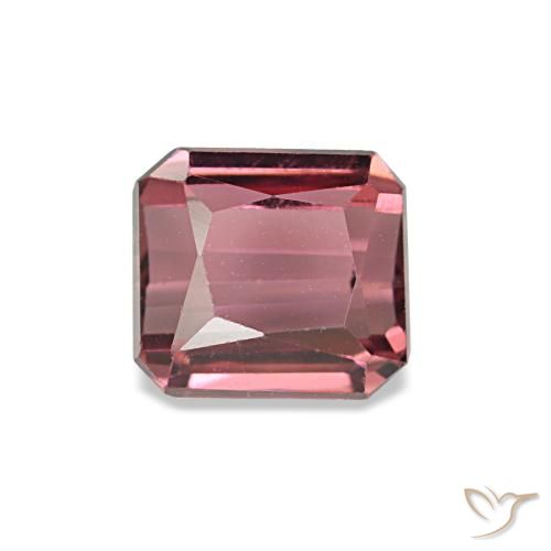 Granato rodolite naturale rosso da 0,95 ct, taglio smeraldo, VVS-VS