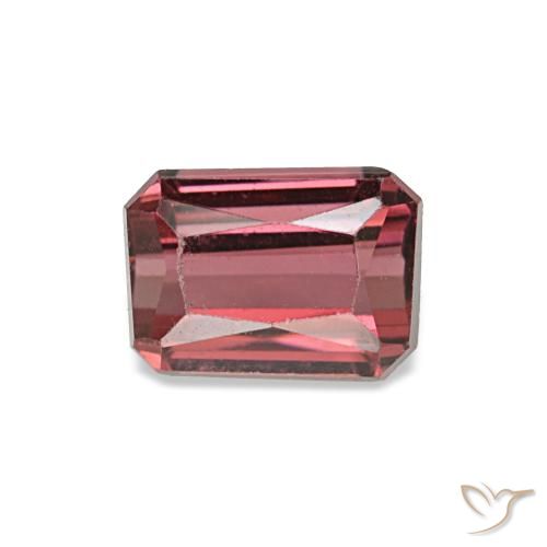 Granato rodolite naturale rosso da 0,93 ct, taglio smeraldo, VVS-VS