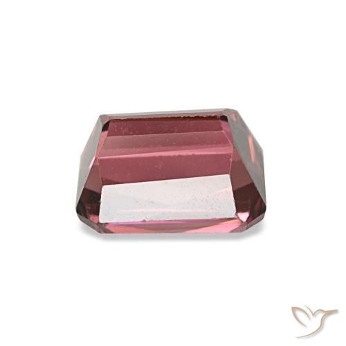 Granato rodolite naturale rosso da 0,93 ct, taglio smeraldo, VVS-VS