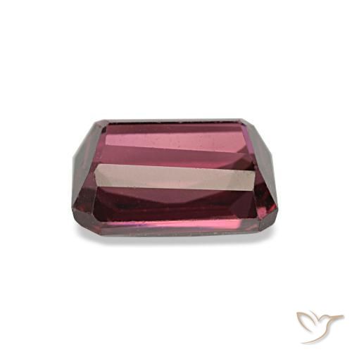 Granato rodolite naturale rosso da 1,44 ct, taglio smeraldo, VVS-VS