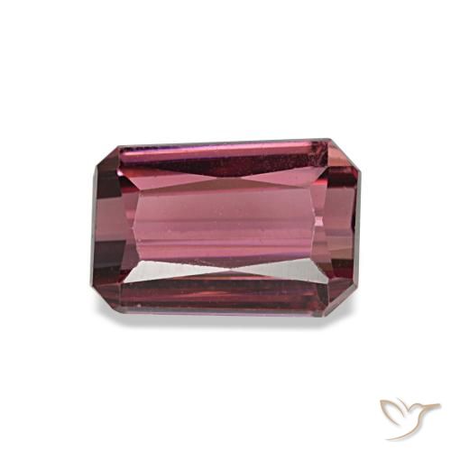 1.49ct rosso granato rodolite, taglio smeraldo, VVS-VS