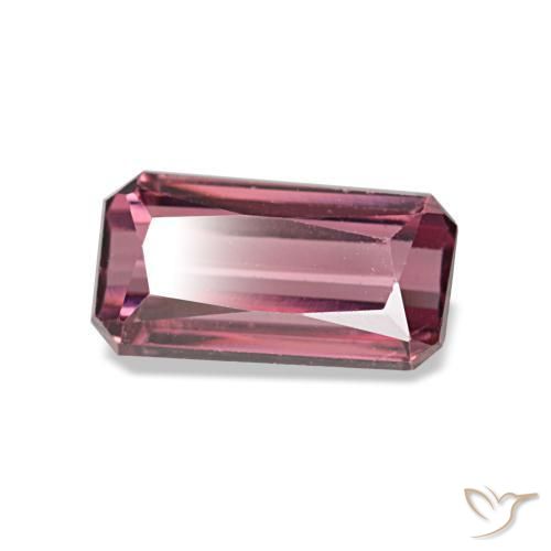 Granato rodolite naturale rosso da 1,19 ct, taglio smeraldo, VVS-VS