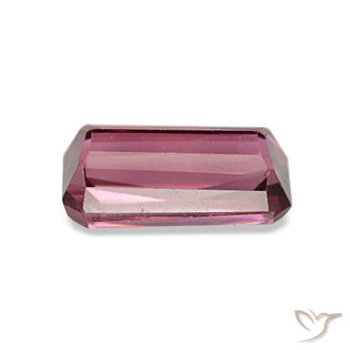 Granato rodolite naturale rosso da 1,19 ct, taglio smeraldo, VVS-VS