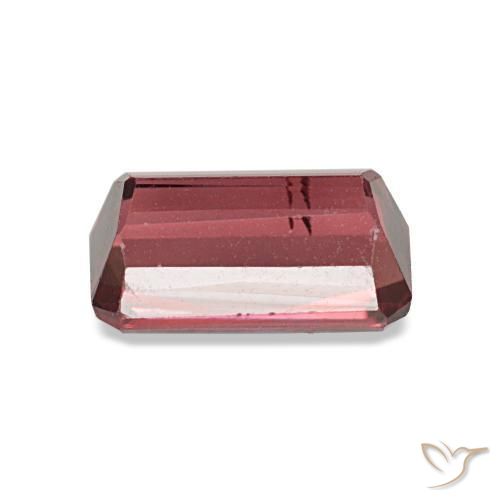 Granato rodolite naturale rosso da 1,45 ct, taglio smeraldo, VVS-VS