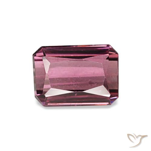 Granato rodolite naturale rosso da 1,31 ct, taglio smeraldo, VVS-VS