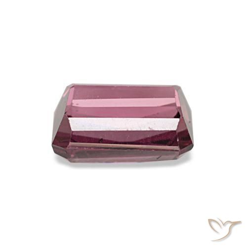 Granato rodolite naturale rosso da 1,31 ct, taglio smeraldo, VVS-VS
