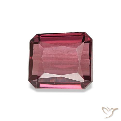 0.93ct rosso granato rodolite, taglio smeraldo, VVS-VS