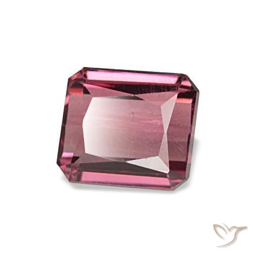 Granato rodolite naturale rosso da 1,43 ct, taglio smeraldo, VVS-VS