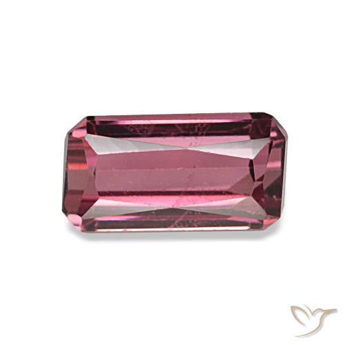 1.10ct rosso granato rodolite, taglio smeraldo, VS