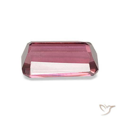 Granato rodolite naturale rosso da 1,10 ct, taglio smeraldo, VS