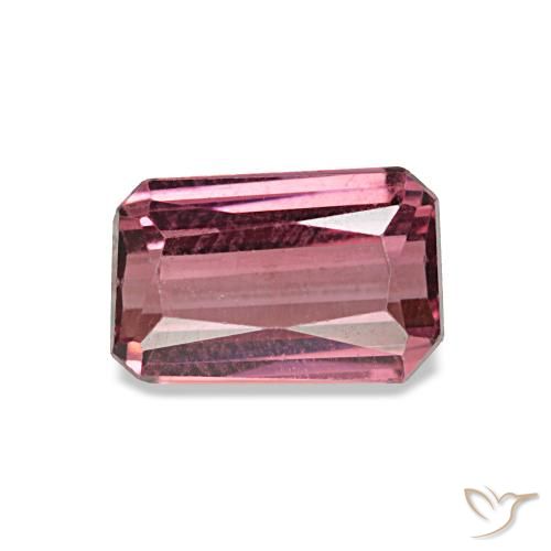 Granato rodolite naturale rosso da 1,22 ct, taglio smeraldo, VS