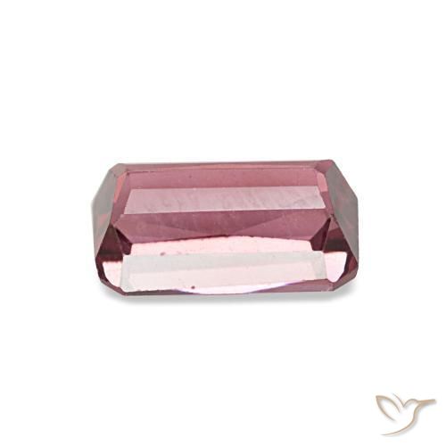 Granato rodolite naturale rosso da 1,22 ct, taglio smeraldo, VS