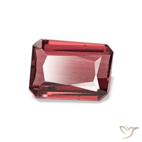 Granato rodolite naturale rosso da 1,14 ct, taglio smeraldo, VS