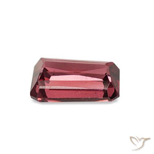 Granato rodolite naturale rosso da 1,14 ct, taglio smeraldo, VS