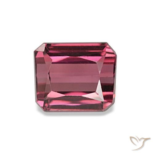 1.39ct rosso granato rodolite, taglio smeraldo, VVS-VS